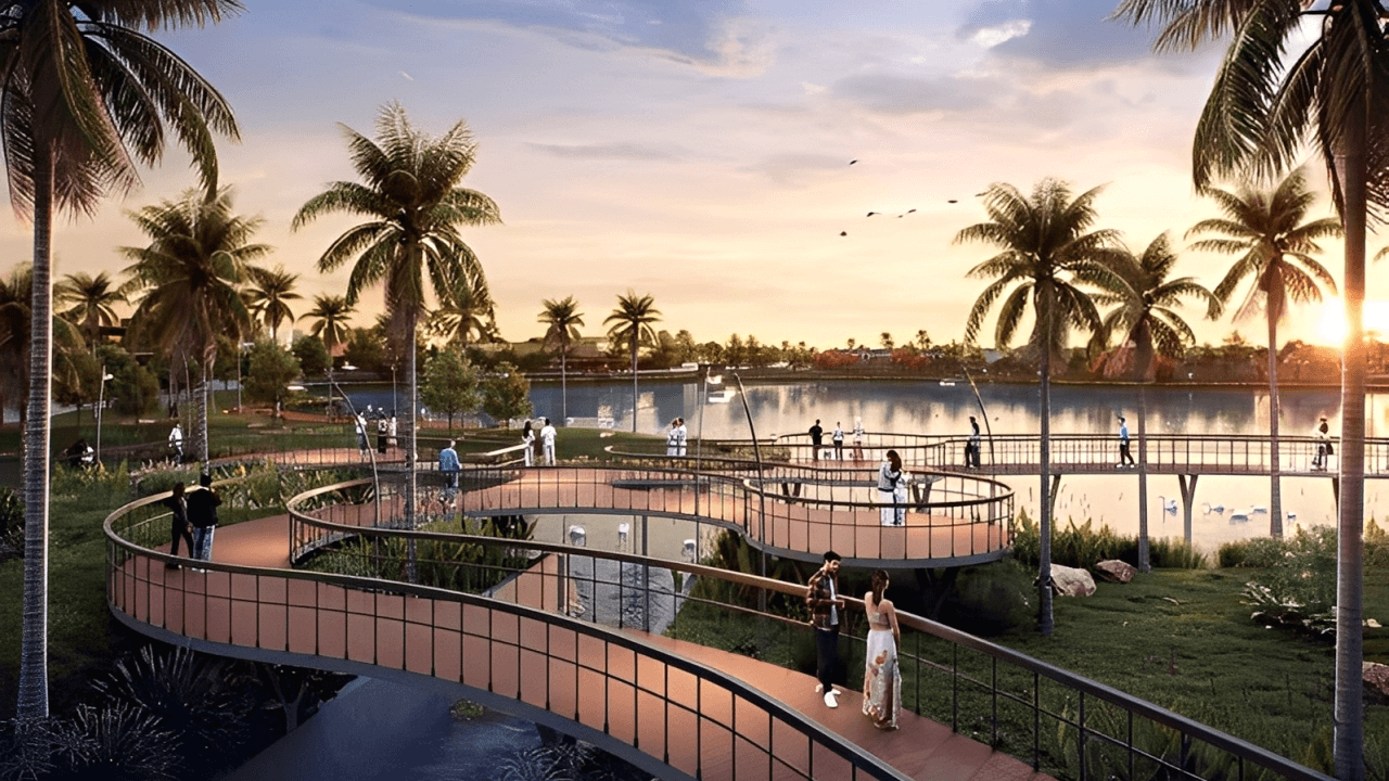 Tampilan Skywalk Dekat Grand Lagoon di Cluster El Como Balikpapan