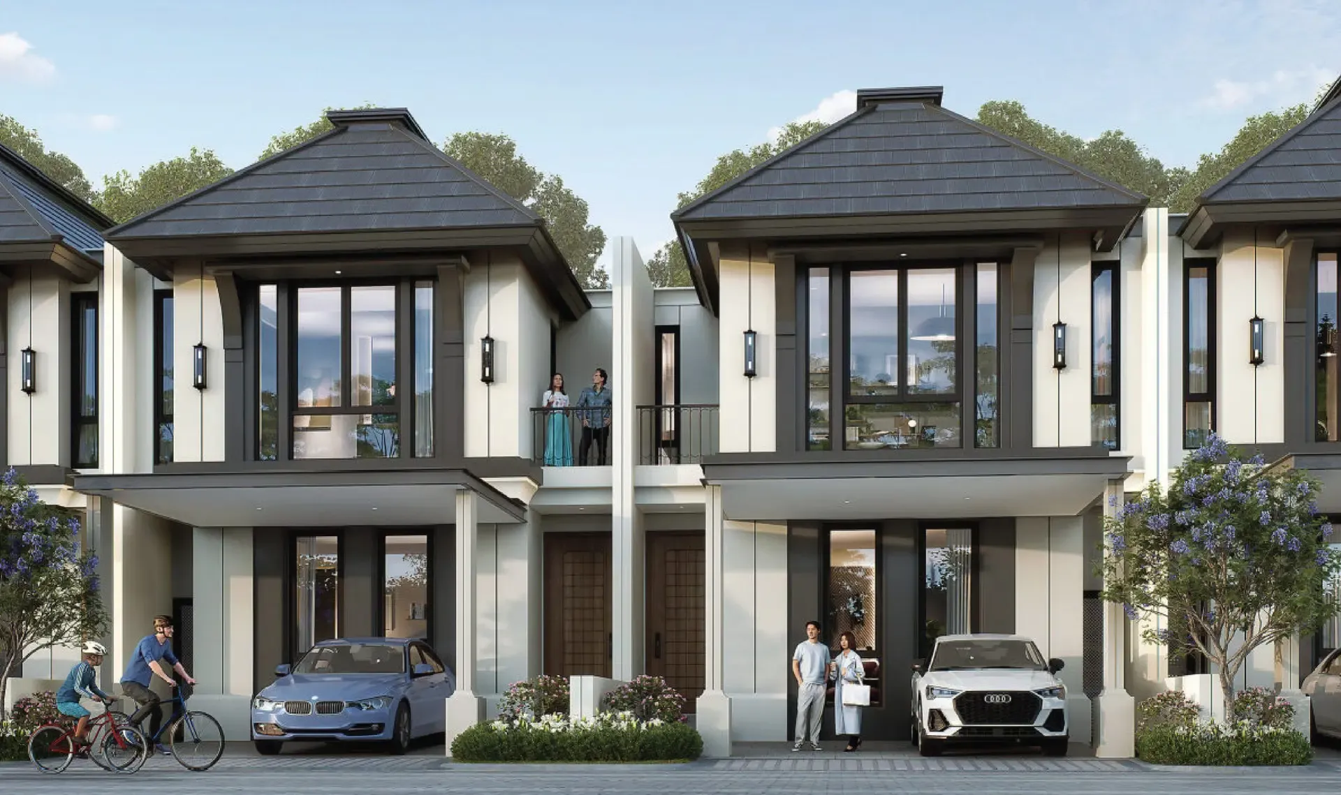tampilan rumah depan averon di kota wisata cibubur